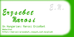 erzsebet marosi business card