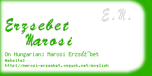 erzsebet marosi business card